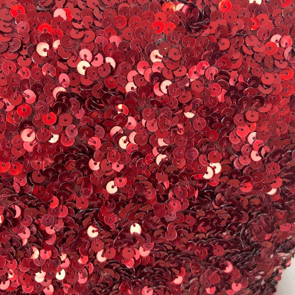 Cache Red Sequin Asymmetrical Cami Top - Picture 5 of 8